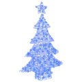 vidaXL Vianočný stromček 100 LED Modrá 120 cm Akryl