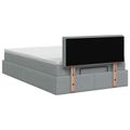 vidaXL Ottoman posteľ s matracom a LED Svetlosivá 120 x 190 cm Látka