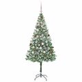 vidaXL Umelý vianočný stromček Zelená 180 cm PVC a oceľ
