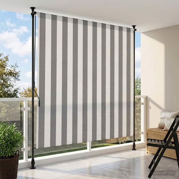 vidaXL Vonkajšia roleta Antracitová a biela 150 x 270 cm