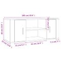 vidaXL TV skrinka hnedý dub 100x35x40 cm spracované drevo