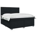 vidaXL Posteľ boxspring s matracom Čierna 180 x 200 cm Látka
