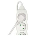 Predlžovací kábel 2 m / 4 zásuvky / biely / PVC / 1 mm2