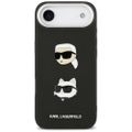 Karl Lagerfeld FW Grained Karl & Choupette Heads Pins & Logo obal pre iPhone Air čierna