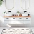 vidaXL Kúpeľňová doska bledohnedá 180x60x(2-4) cm ošetrený masív