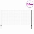 vidaXL Zvarené pletivo s podperami 50 x 1,2 m PVC potiahnutá oceľ Sivá