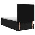 vidaXL Ottoman posteľ s matracom a LED Čierna 100 x 200 cm Látka