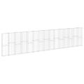 vidaXL Gabiónová stena s krytmi, pozinkovaná oceľ 900x30x200 cm