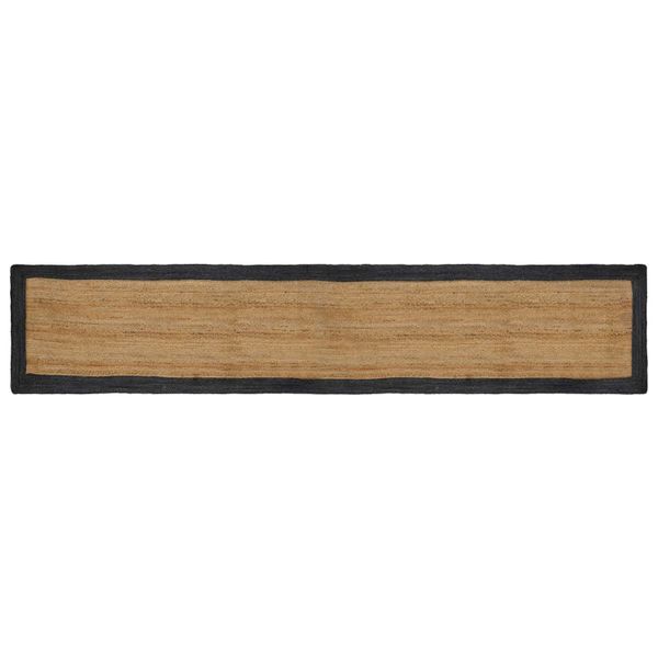 vidaXL Kusové koberce Tmavosivá 60 x 400 cm Juta