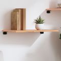 vidaXL Nástenná polica bledohnedá 60x30x2 cm ošetrený dubový masív
