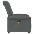 vidaXL Masážne kreslo s polohovacím mechanizmom, tmavosivá látka