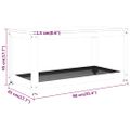 vidaXL Konferenčný stolík sivý a čierny 90x45x45 cm MDF a železo