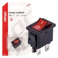 Preklápač kolískový s červeným podsvietením 20A 12/24V AMiO-04440