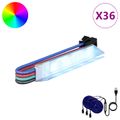 vidaXL LED pás 12 ks Čierna a mnohofarebná Meď a plast