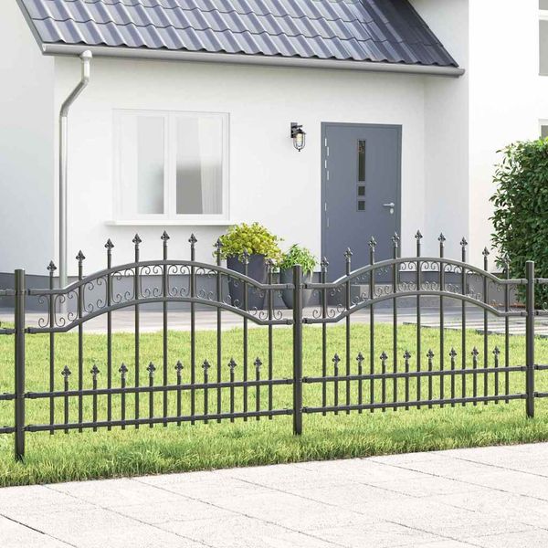 vidaXL Záhradný plot KAMPEN 240 x 118 cm Mesh Povrchovo upravená oceľ