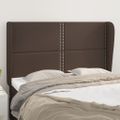 vidaXL Čelo postele so záhybmi hnedé 147x23x118/128 cm umelá koža