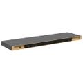 vidaXL Plávajúce nástenné police 4 ks, lesklé sivé 80x23,5x3,8 cm, MDF