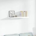 vidaXL Plávajúca nástenná polica, lesklá biela 90x23,5x3,8 cm, MDF