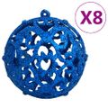vidaXL 111-dielna sada vianočných ozdôb modrá polystyrén