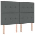vidaXL Postel s úložným prostorem a matrací Tmavosivá 160 x 200 cm