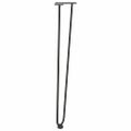 vidaXL vlásenkové nohy pre konzolové stolíky 4 ks, antracitové 72 cm, masívna oceľ