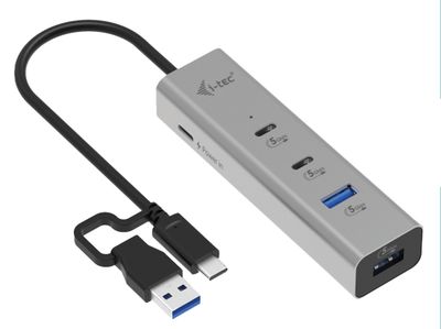i-tec Universal Charging Metal HUB 2x USB-C + 2x USB-A Port, PD 85W