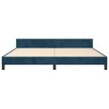 vidaXL Rám postele bez matraca tmavomodrý 200x200 cm zamat