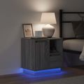 vidaXL Nočný stolík 2 ks Sivá 50 x 34,5 x 50 cm Kompozitné drevo