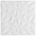 vidaXL Nástenné panely 48 ks 50 x 50 cm Biela XPS Pena