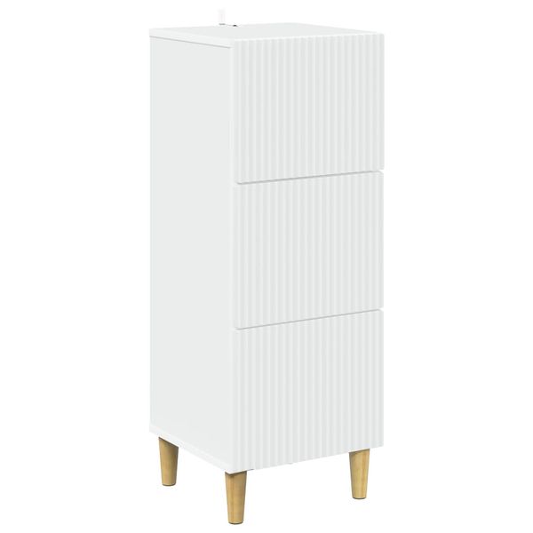 vidaXL Zásuvkový kabinet Biela 33 x 34,5 x 90 cm Kompozitné drevo