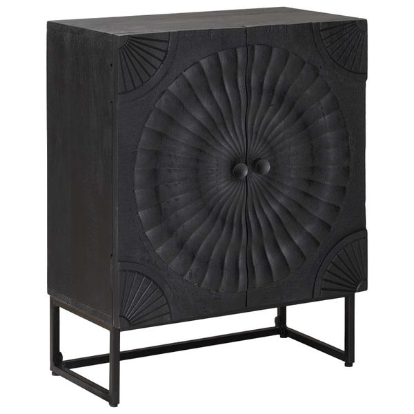 vidaXL Servírovacia skriňa Čierny 55 x 30 x 70 cm