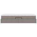 vidaXL Postel s úložným prostorem a matrací Sivohnedá 100 x 200 cm
