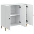 vidaXL Servírovacia skriňa Biela 89 x 34,5 x 80 cm Kompozitné drevo