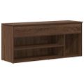 VidaXL Lavička na topánky Hnedý Dub 102x30,5x45cm Konštruktérske drevo