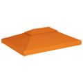 vidaXL Náhradná strieška na altánok 310 g/m², oranžová 3x4 m