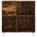 vidaXL Skrinka na platne dymový dub 84,5x38x48 cm kompozitné drevo