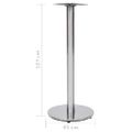 vidaXL Noha pre bistro stôl strieborná Ø45x107 cm nehrdzavejúca oceľ