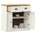 vidaXL Komoda so zásuvkami VIGO 78x40x75 cm biela borovicový masív
