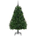 vidaXL Umelý Sklápací Vianočný Stromček Zelená 150 cm PVC a oceľ