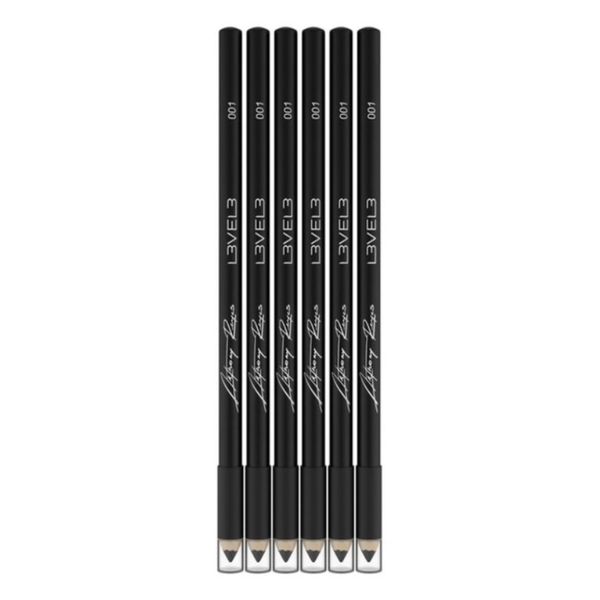 Čierna ceruzka na kreslenie do vlasov L3VEL3 Liner pencils Black - 6 ks