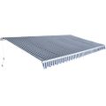 vidaXL Ručne ovládaná zaťahovacia markíza, 600 cm, modro-biela
