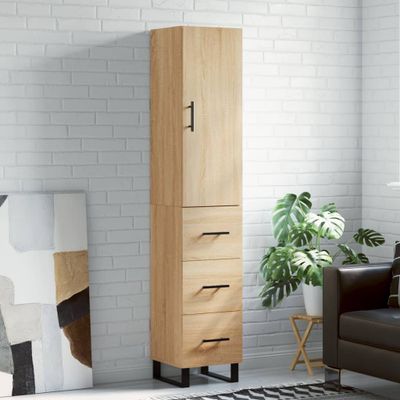 vidaXL Vysoká skrinka dub sonoma 34,5x34x180 cm spracované drevo