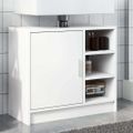 vidaXL Skrinka pod umývadlo, biela 63x30x54 cm, kompozitné drevo