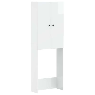 vidaXL Toaletná skriňa BREDA Biela s vysokým leskom 66 x 25,5 x 190 cm