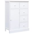 vidaXL Komoda s 10 zásuvkami biela 113x30x79 cm drevená