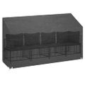 vidaXL Kryty na záhradnú lavicu 2ks 12 očiek 210x70x70/88cm polyetylén