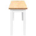 vidaXL Lavica 110 cm Biela masívna guma