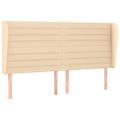 vidaXL Čelo postele so záhybmi krémové 183x23x118/128 cm látka