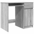 vidaXL Stôl sivý dub sonoma 86x49x76 cm kompozitné drevo