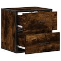 vidaXL Nástenné nočné stolíky 2 ks dymový dub 40x31x39,5 cm